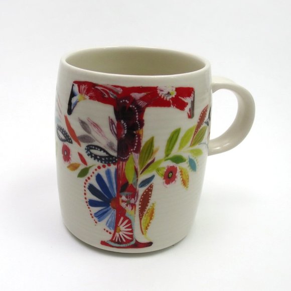Anthropologie Other - Anthropologie Starla M. Halfmann Monogram 'T' Mug
